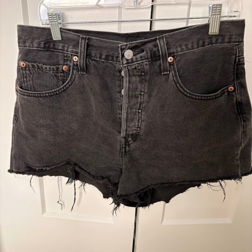 Levi's Black Denim Jean Shorts